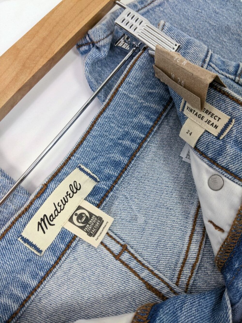 Madewell Womens The Perfect Vintage Jean High Rise Distressed Jeans Size 24 - Picture 6 of 8